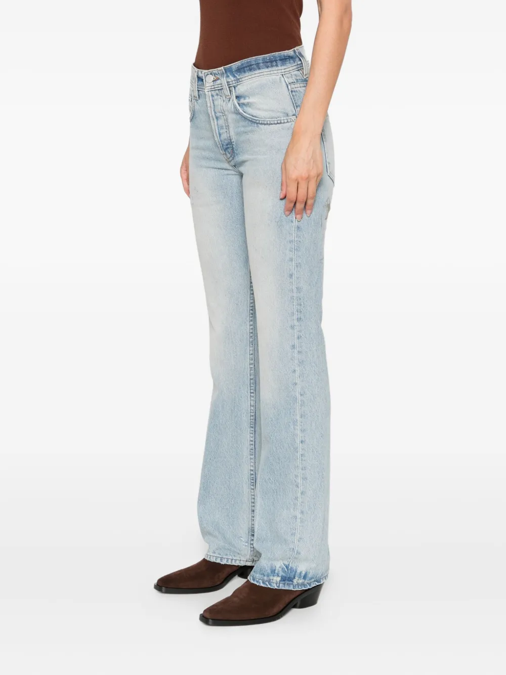 Расклешенные джинсы с эффектом потертости Enfants Riches Déprimés - вид 2