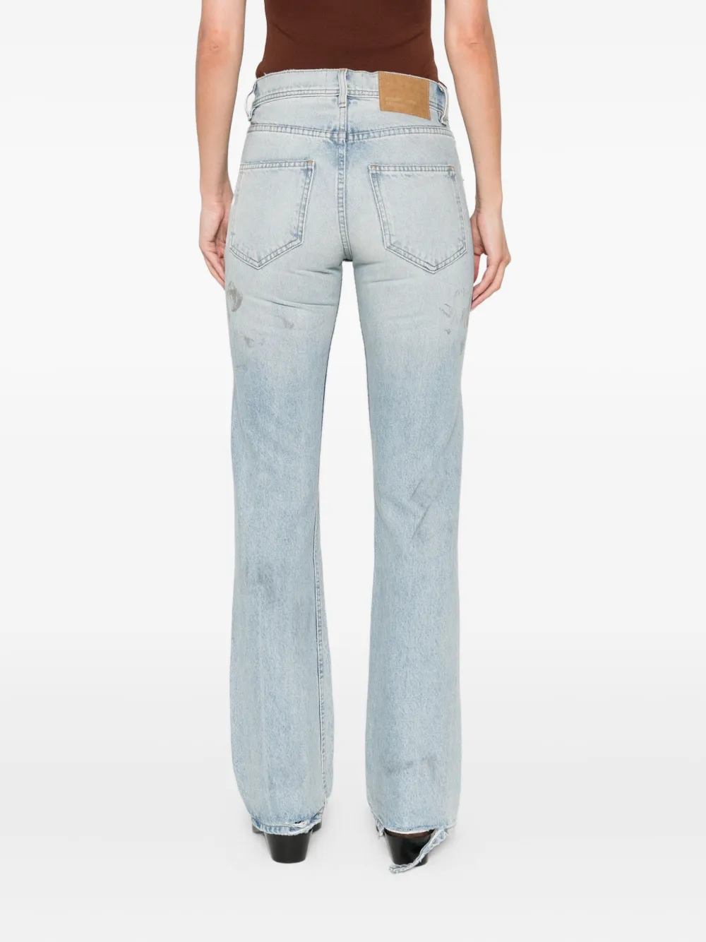Расклешенные джинсы с эффектом потертости Enfants Riches Déprimés - вид 3