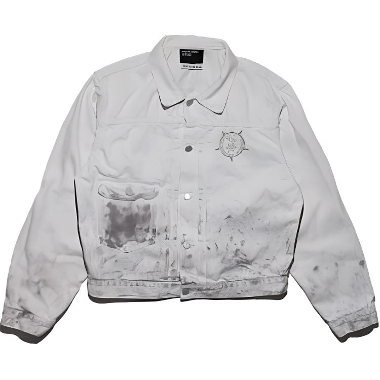 ENFANTS RICHES DEPRIMES Выцветшая джинсовая куртка с принтом